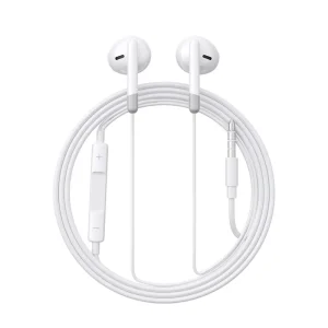 Joyroom JR-EW01 Wired Series Half In-Ear Wired Earphones – White