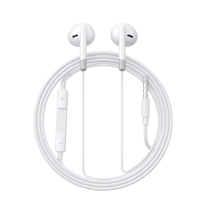 Joyroom JR-EW01 Wired Series Half In-Ear Wired Earphones – White